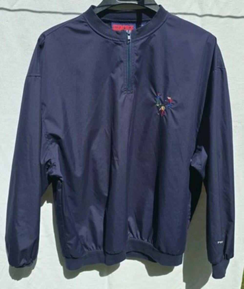 VTG Pivot Rules Golf Pullover Men XL 1/4 Zip Graphic 90s Embroidered Long Sleeve